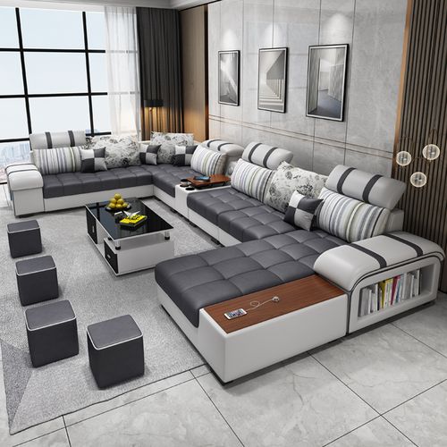 現(xiàn)代客廳布局藝術(shù) 轉(zhuǎn)角科技布沙發(fā)的簡(jiǎn)約魅力與實(shí)用功能